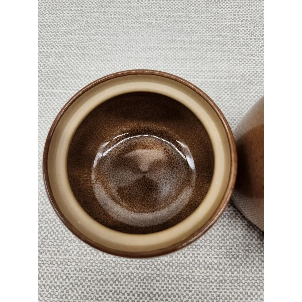 Denby Langley Greystone Brown Sugar Bowl And Creamer Jug Set Discontinued